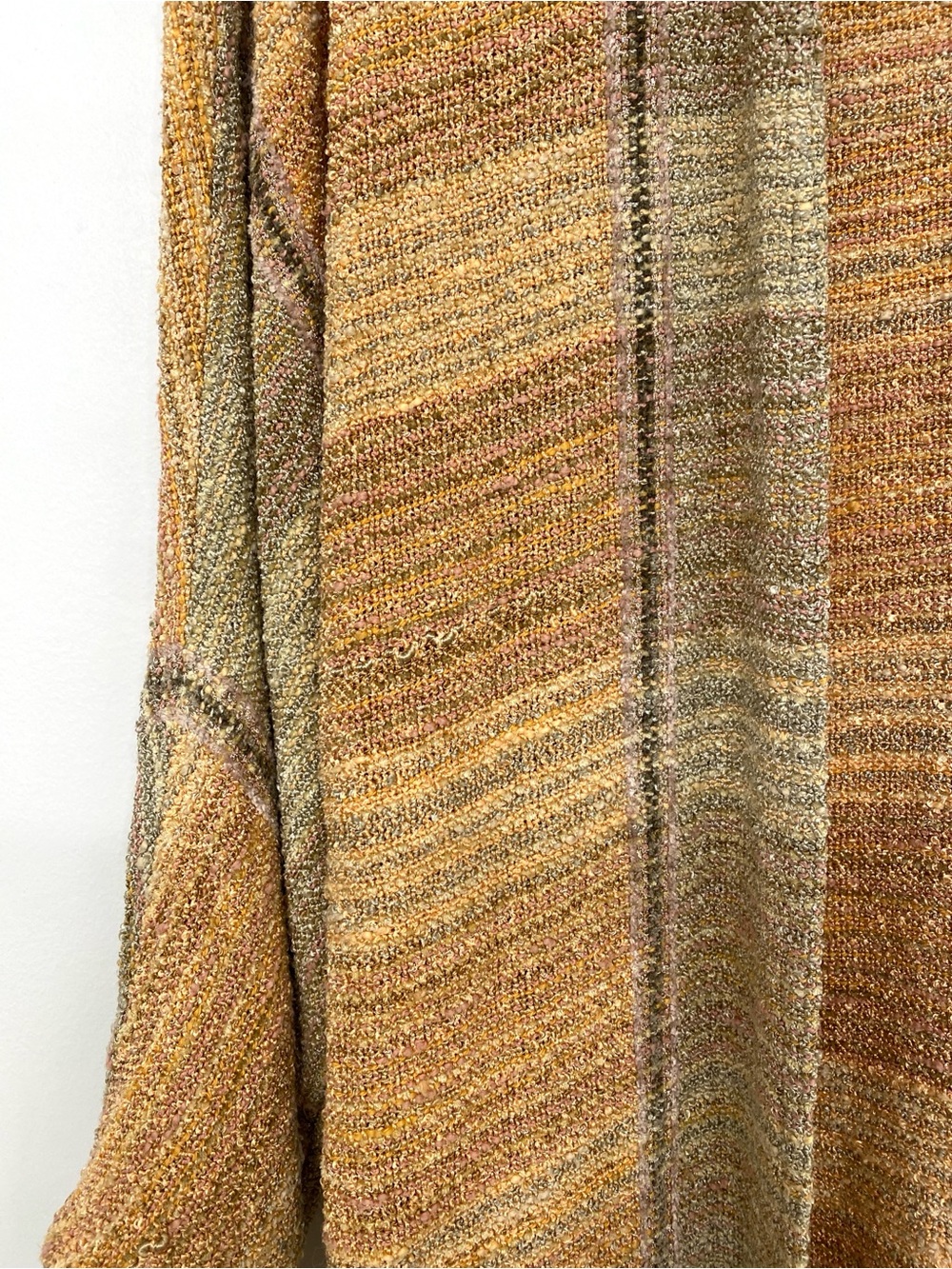 Vintage Zonda Nellis Open Cardigan Multicolour Woven Artisanal Knit S/M Boho - Picture 9 of 14